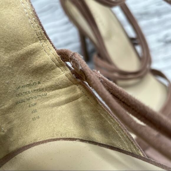 MARC FISHER High Heels Womens Size 8.5 Pink Strappy Suede Date Event Formal - Picture 8 of 11
